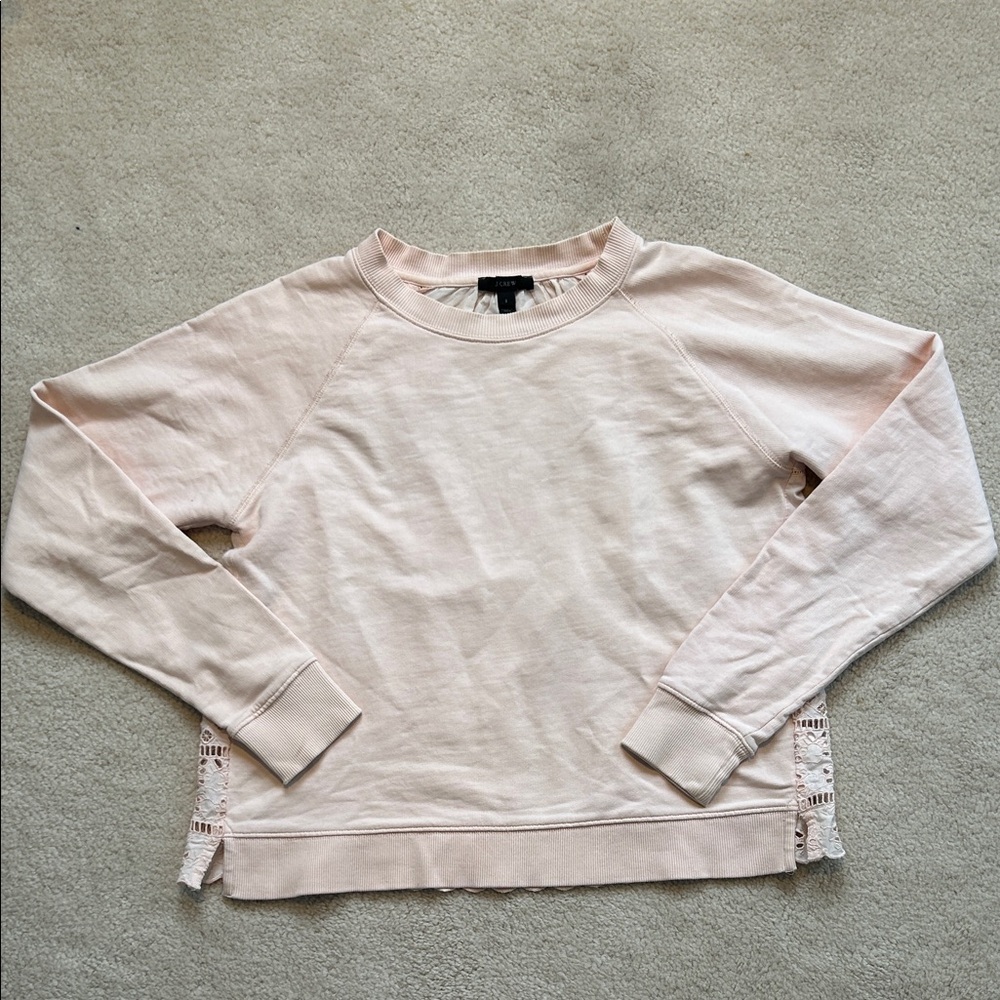 J.Crew 100% Cotton Eyelet-back Sweatshirt – Size S